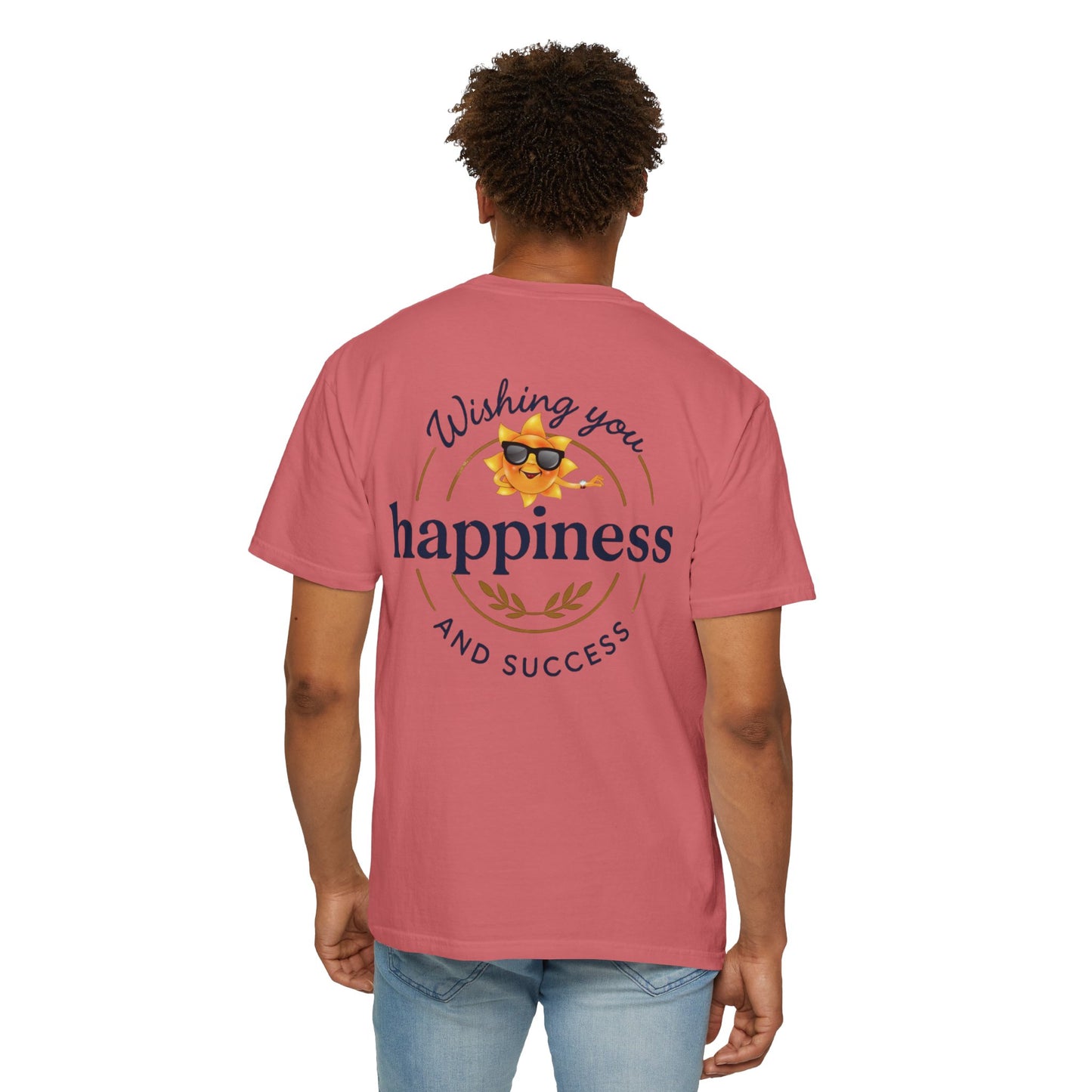 Wishing You Happiness Unisex T-Shirt, Casual Wear, Gift for Friends, Positive Vibes Tee, Summer Style, Motivational Clothing