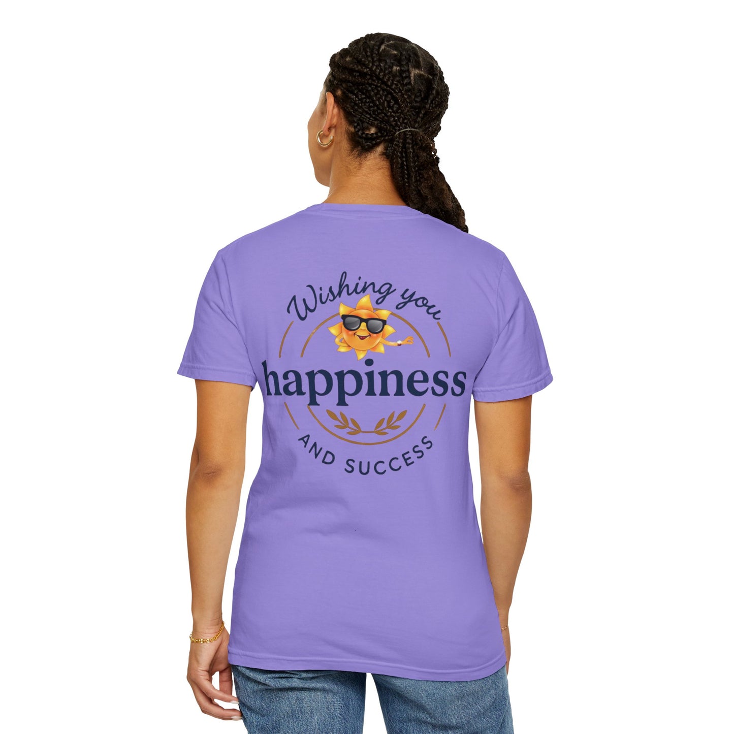 Wishing You Happiness Unisex T-Shirt, Casual Wear, Gift for Friends, Positive Vibes Tee, Summer Style, Motivational Clothing