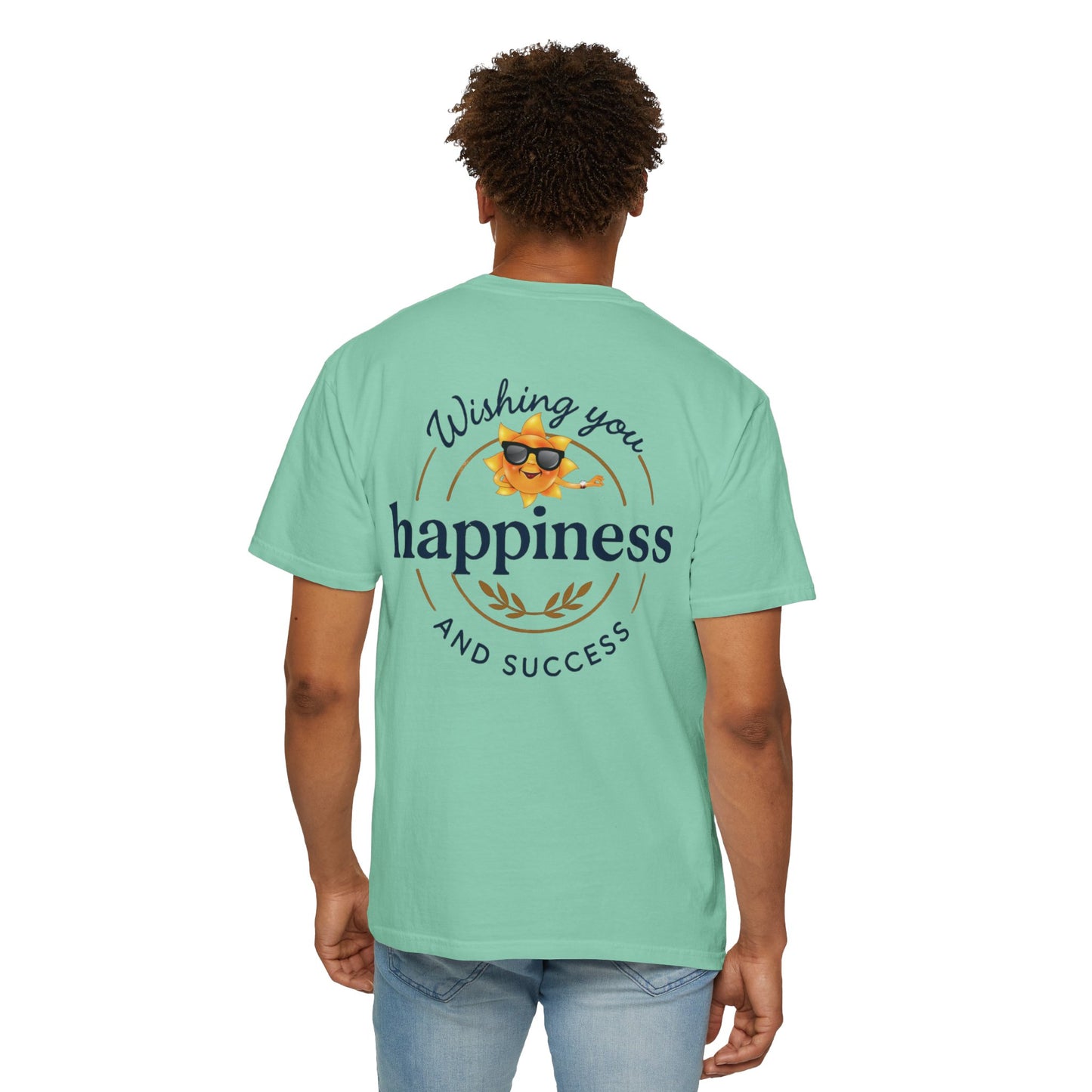 Wishing You Happiness Unisex T-Shirt, Casual Wear, Gift for Friends, Positive Vibes Tee, Summer Style, Motivational Clothing