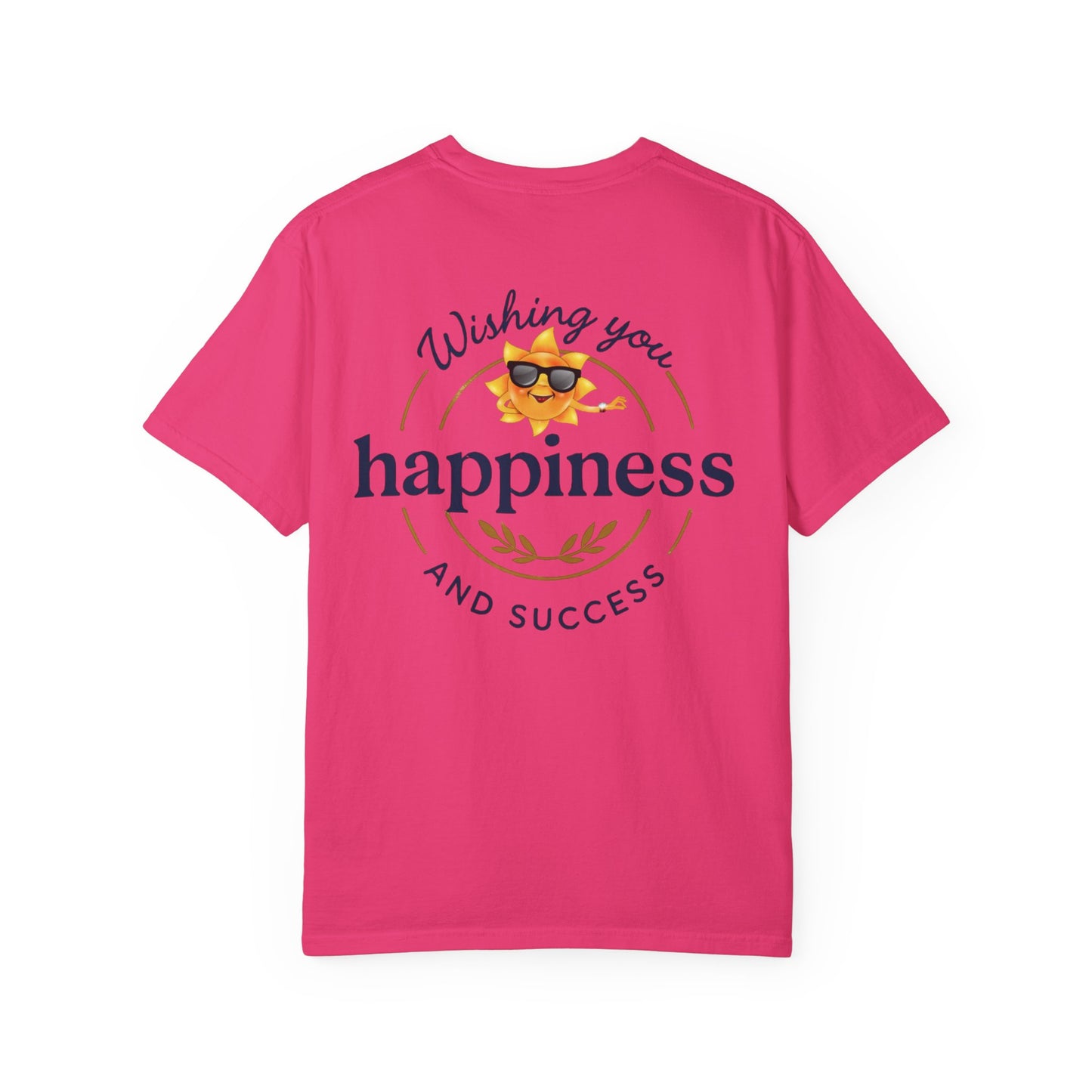 Wishing You Happiness Unisex T-Shirt, Casual Wear, Gift for Friends, Positive Vibes Tee, Summer Style, Motivational Clothing