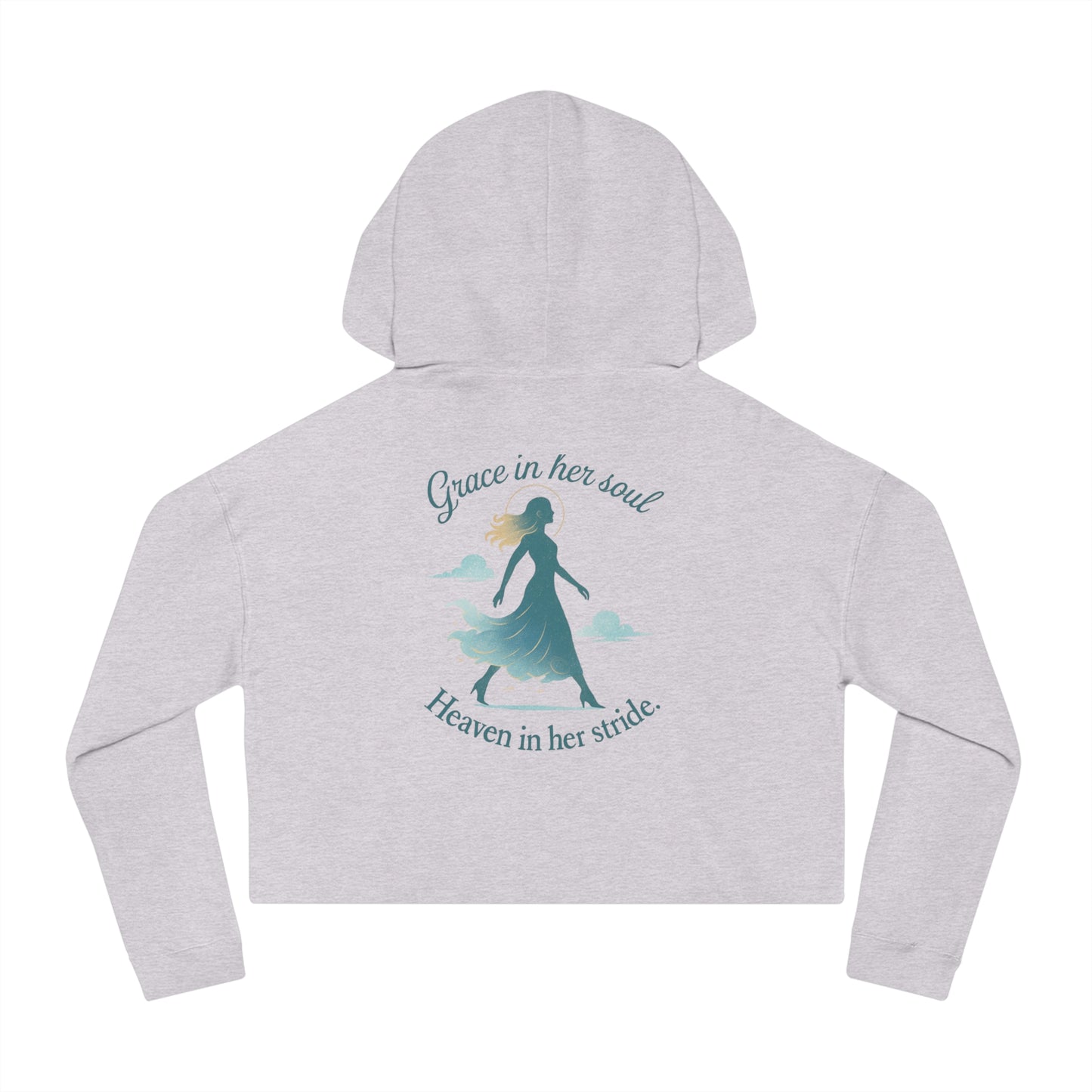 Grace-Inspired Cropped Hoodie for Women, Relaxed Fit, Spiritual Gift, Inspirational Apparel, Cute Layering Piece