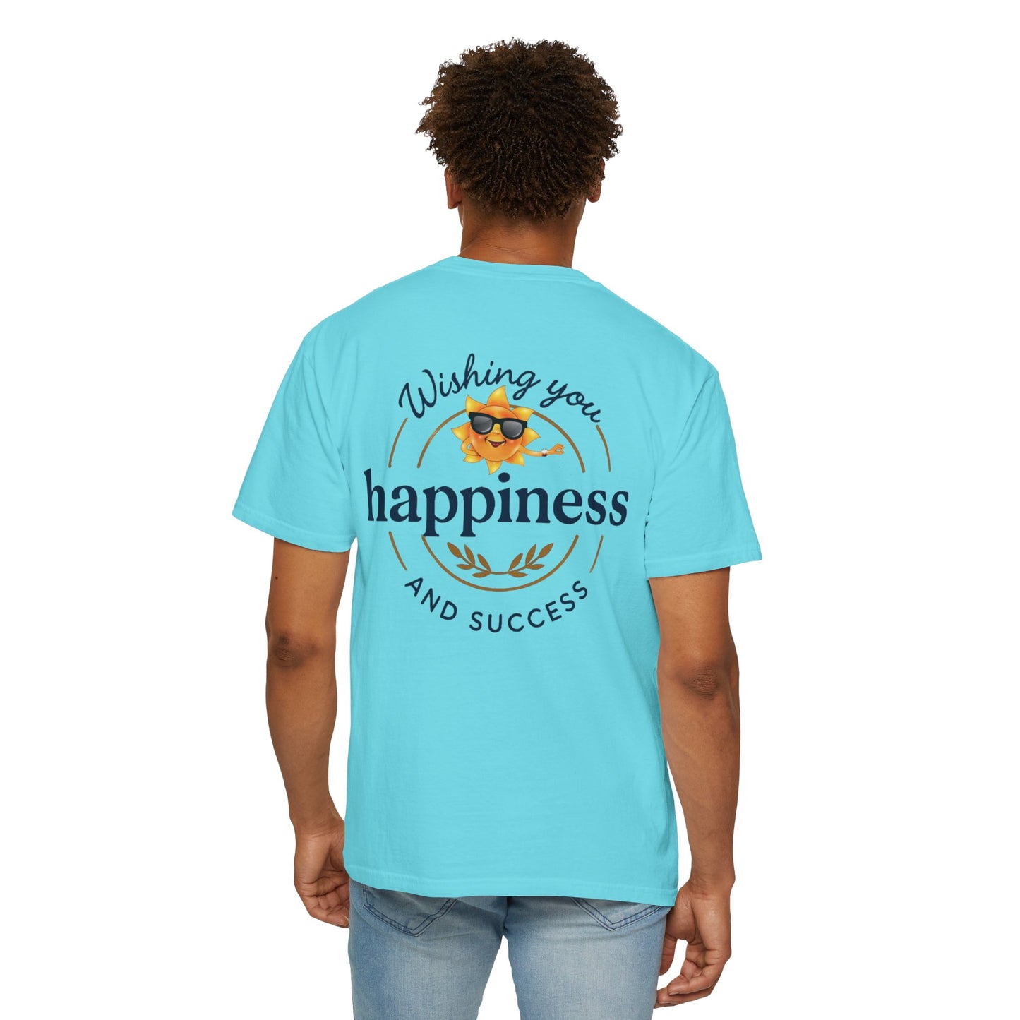 Wishing You Happiness Unisex T-Shirt, Casual Wear, Gift for Friends, Positive Vibes Tee, Summer Style, Motivational Clothing