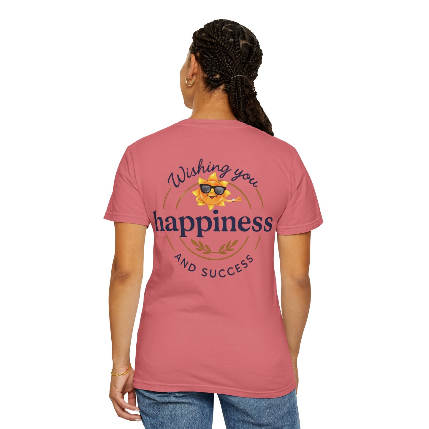 Wishing You Happiness Unisex T-Shirt, Casual Wear, Gift for Friends, Positive Vibes Tee, Summer Style, Motivational Clothing