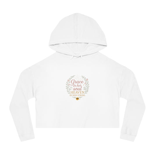 Grace-Inspired Cropped Hoodie for Women, Relaxed Fit, Spiritual Gift, Inspirational Apparel, Cute Layering Piece