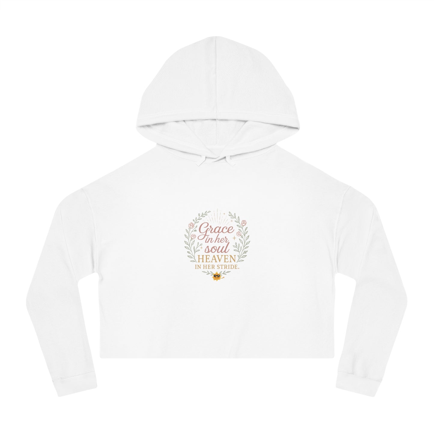 Grace-Inspired Cropped Hoodie for Women, Relaxed Fit, Spiritual Gift, Inspirational Apparel, Cute Layering Piece
