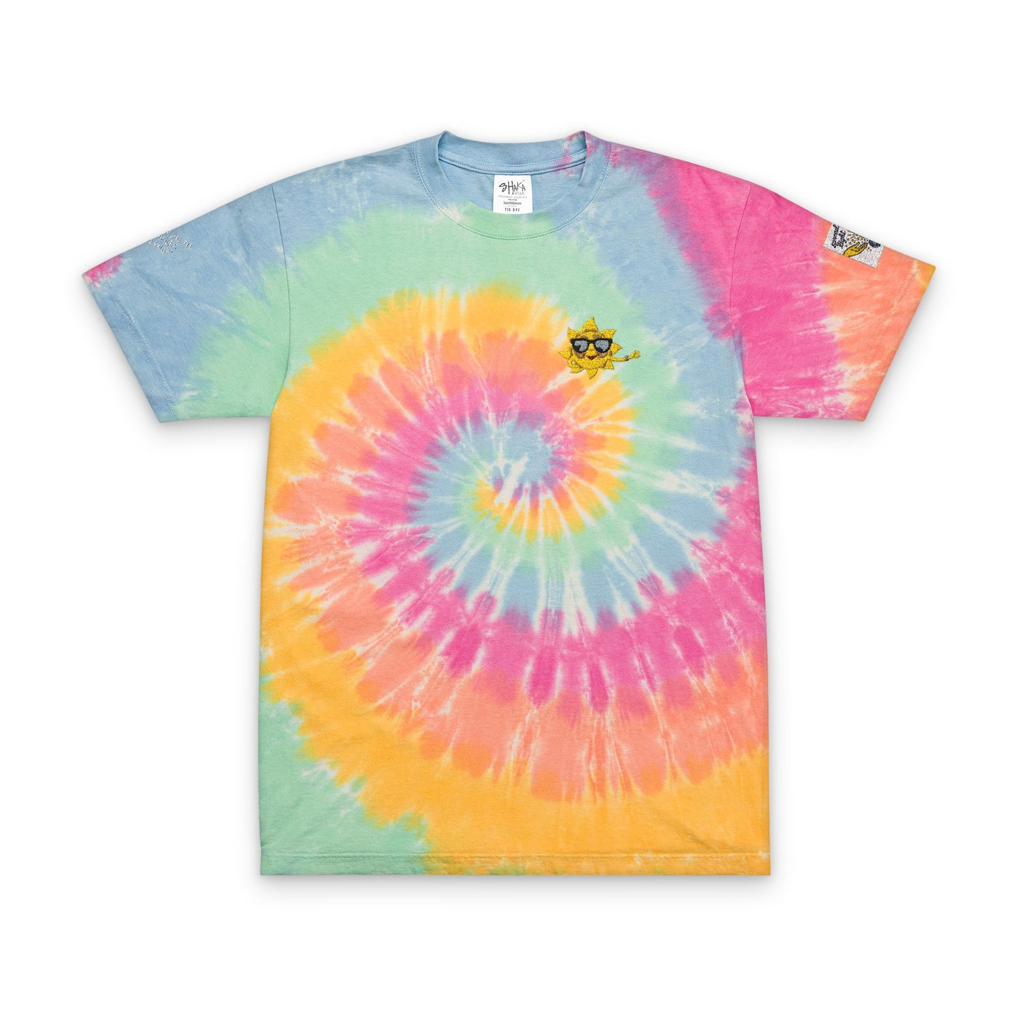 Vibrant Oversized Tie-Dye T-Shirt with Fun Embroidery, Summer Essential, Boho Fashion, Festival Wear, Unisex Casual Tee
