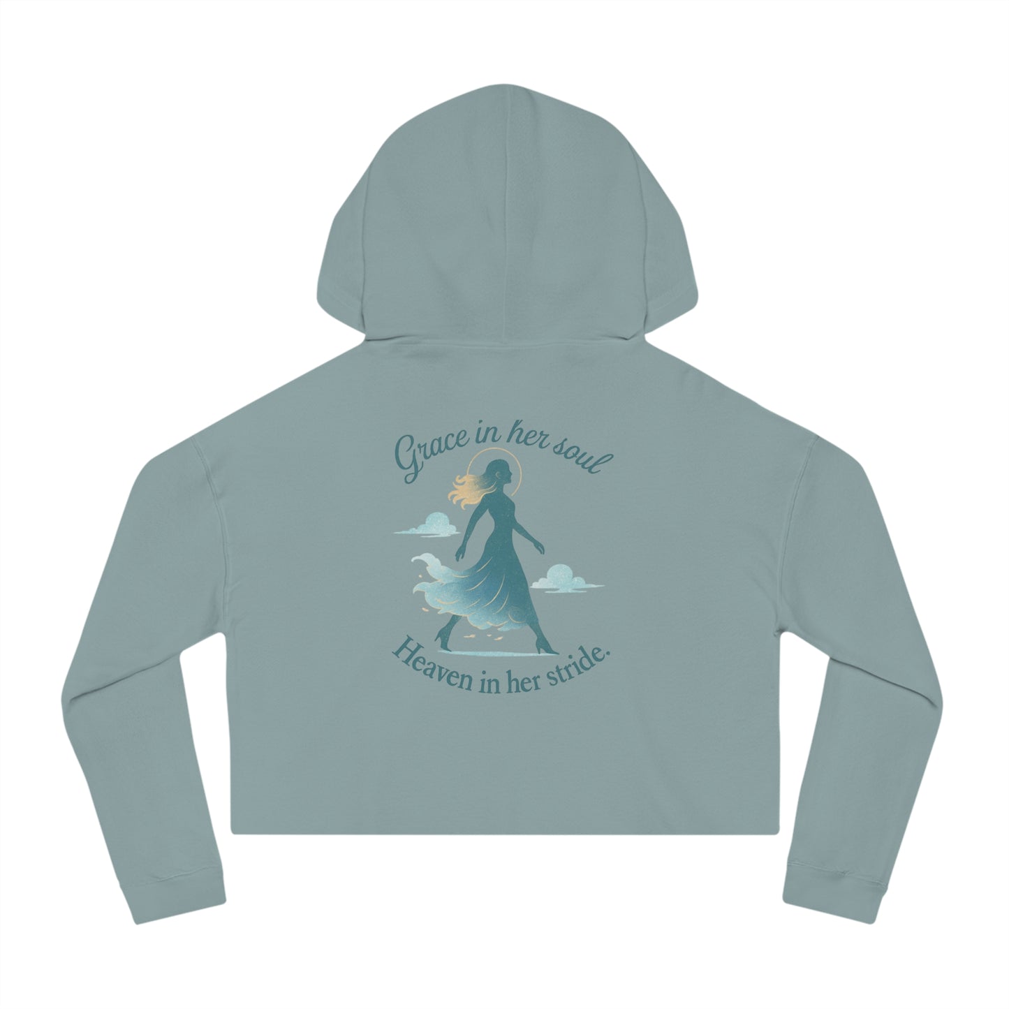 Grace-Inspired Cropped Hoodie for Women, Relaxed Fit, Spiritual Gift, Inspirational Apparel, Cute Layering Piece