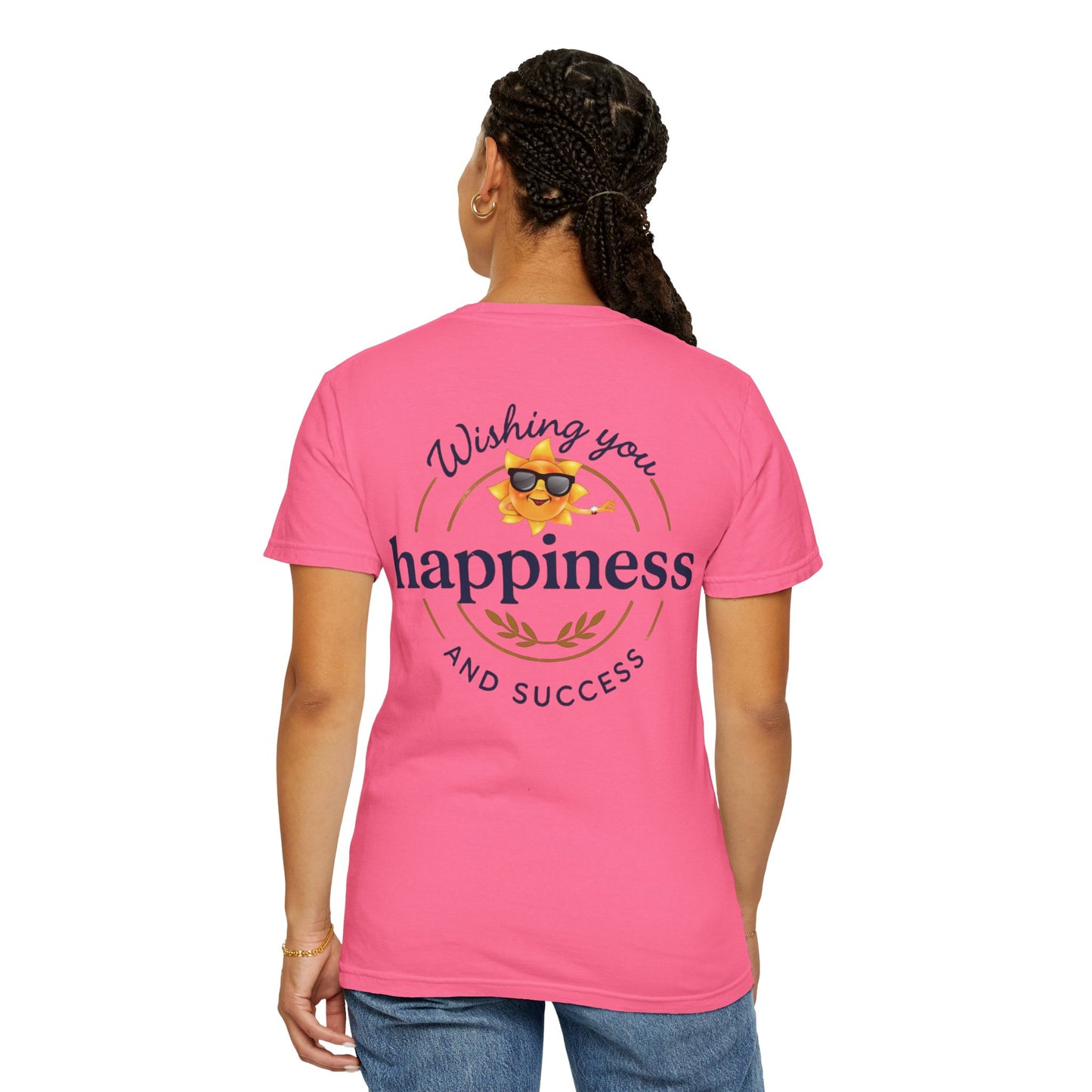 Wishing You Happiness Unisex T-Shirt, Casual Wear, Gift for Friends, Positive Vibes Tee, Summer Style, Motivational Clothing