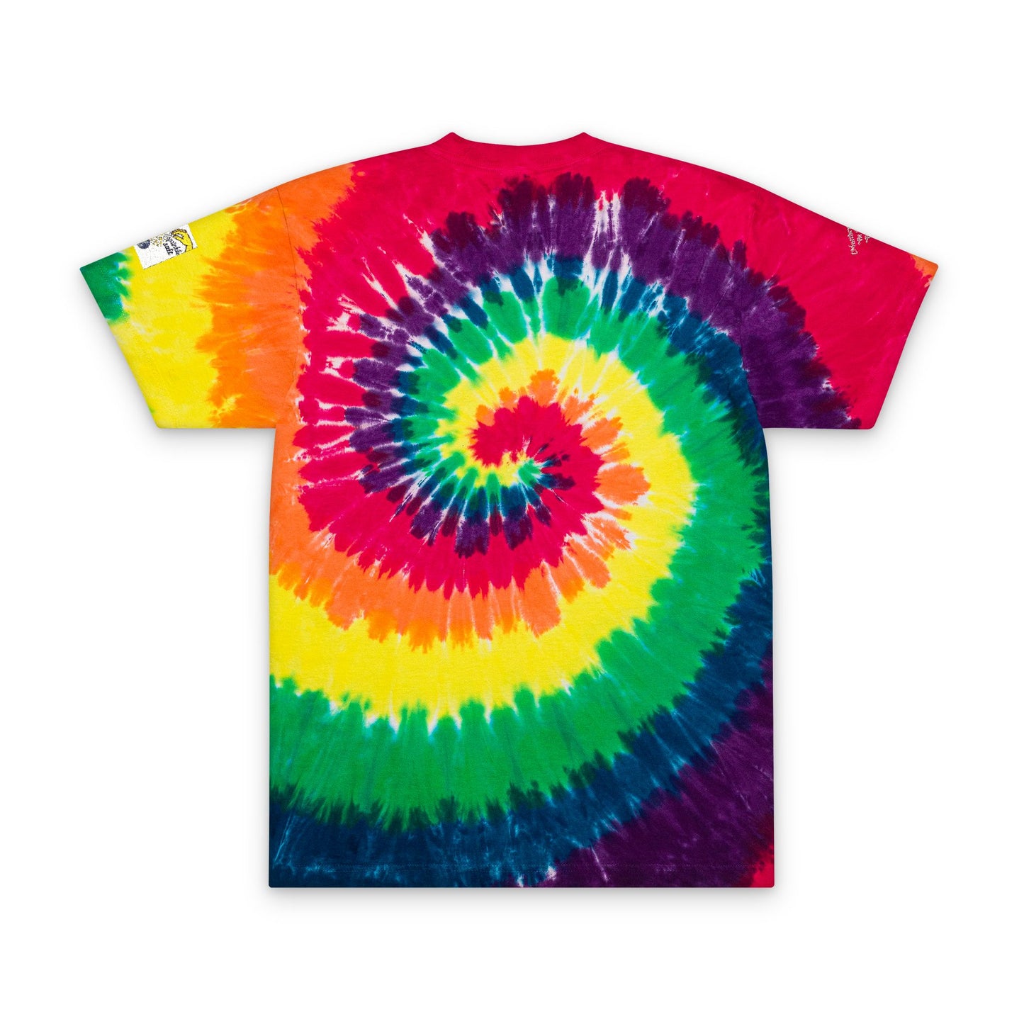 Vibrant Oversized Tie-Dye T-Shirt with Fun Embroidery, Summer Essential, Boho Fashion, Festival Wear, Unisex Casual Tee