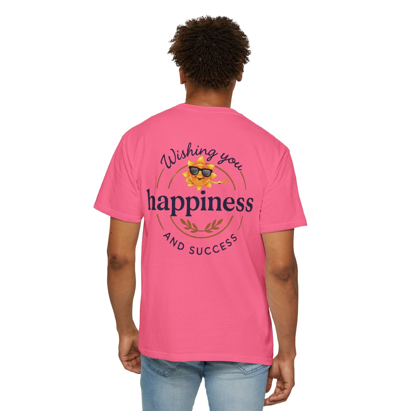 Wishing You Happiness Unisex T-Shirt, Casual Wear, Gift for Friends, Positive Vibes Tee, Summer Style, Motivational Clothing