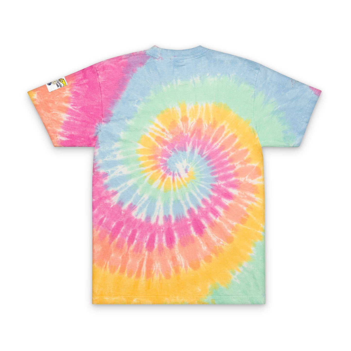 Vibrant Oversized Tie-Dye T-Shirt with Fun Embroidery, Summer Essential, Boho Fashion, Festival Wear, Unisex Casual Tee
