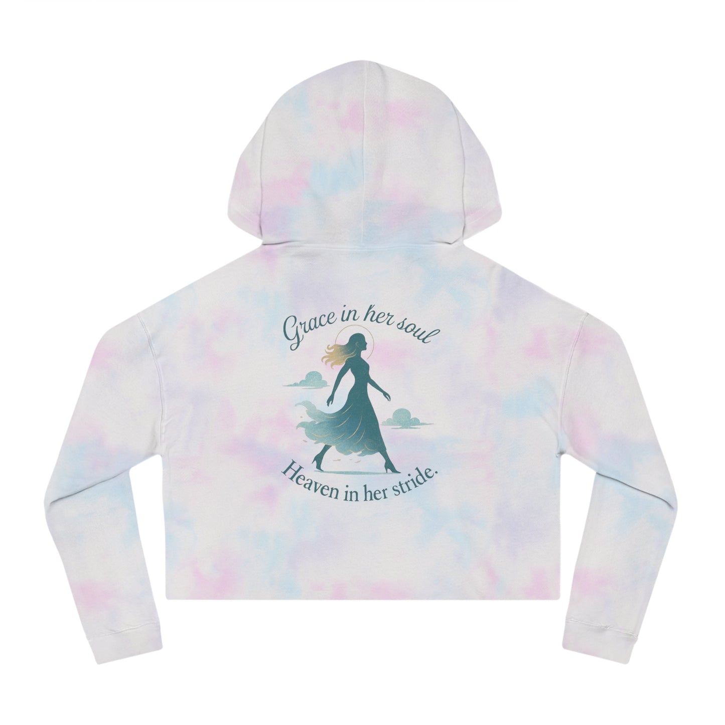 Grace-Inspired Cropped Hoodie for Women, Relaxed Fit, Spiritual Gift, Inspirational Apparel, Cute Layering Piece