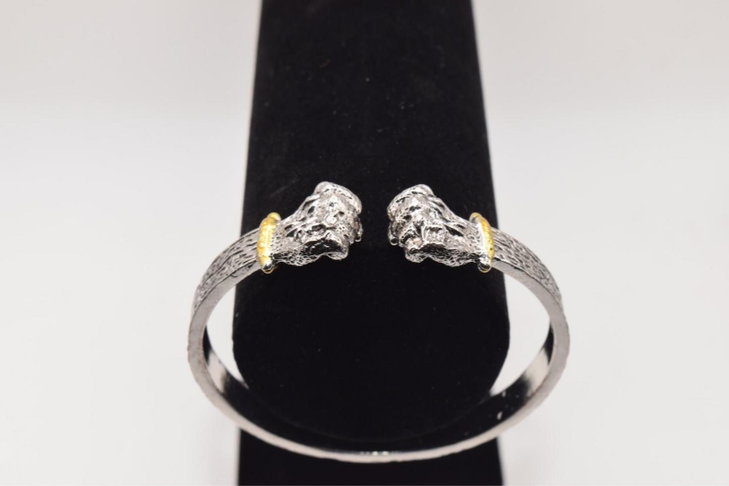 Silver Double Fist Cuff Bracelet