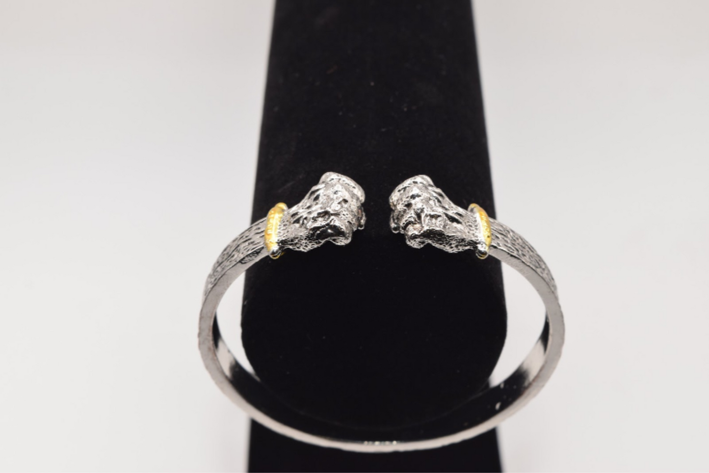 Silver Double Fist Cuff Bracelet