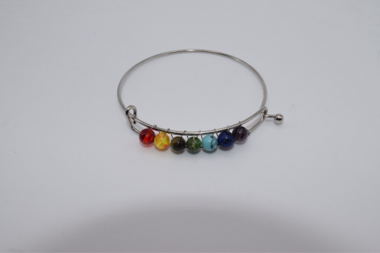 Chakra Bangle - Silvery