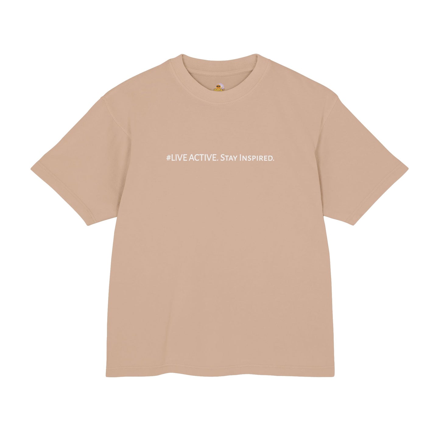 “Live Active. Stay Inspired.” with Happiness & Success — Boxy Graphic T-Shirt