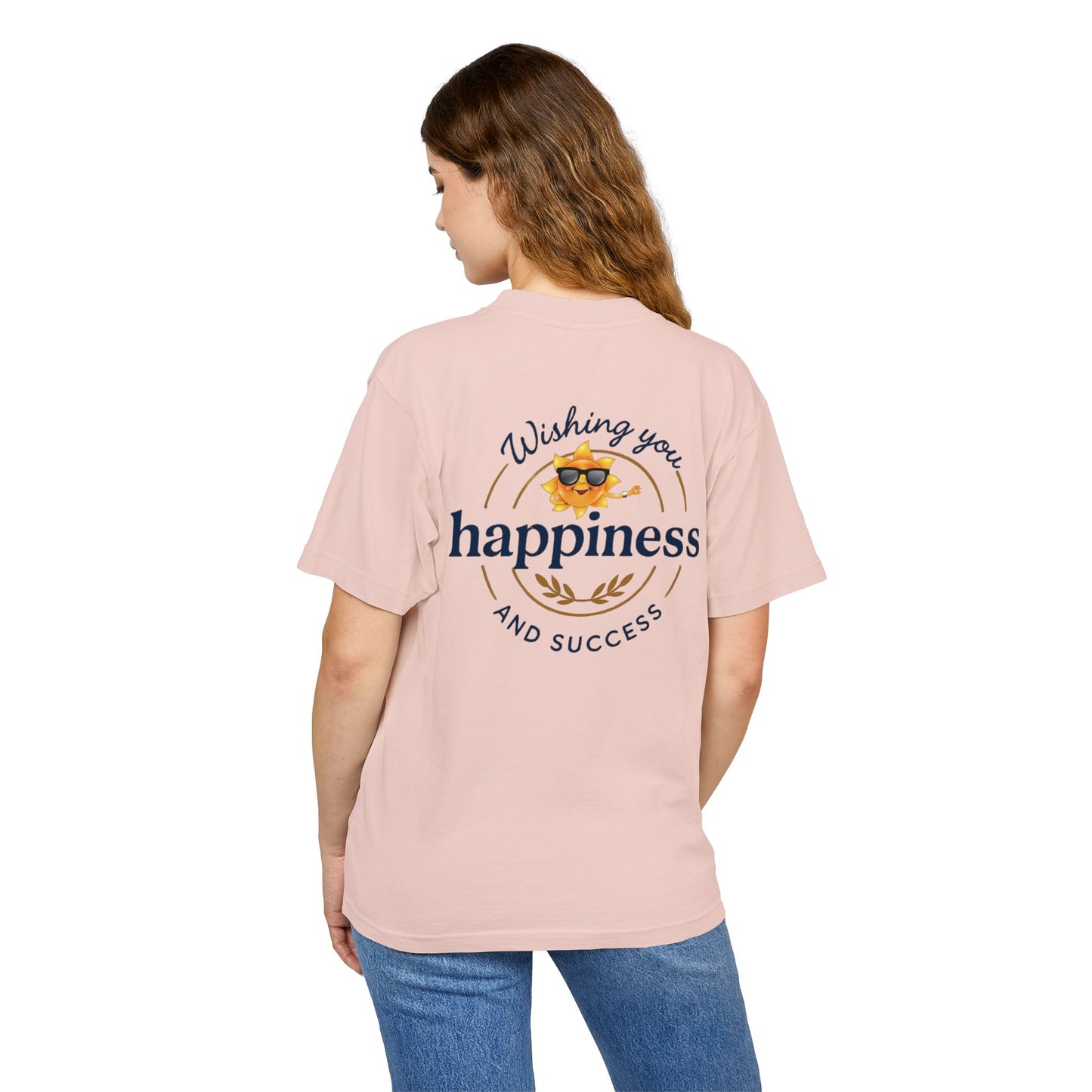 “Live Active. Stay Inspired.” with Happiness & Success — Boxy Graphic T-Shirt