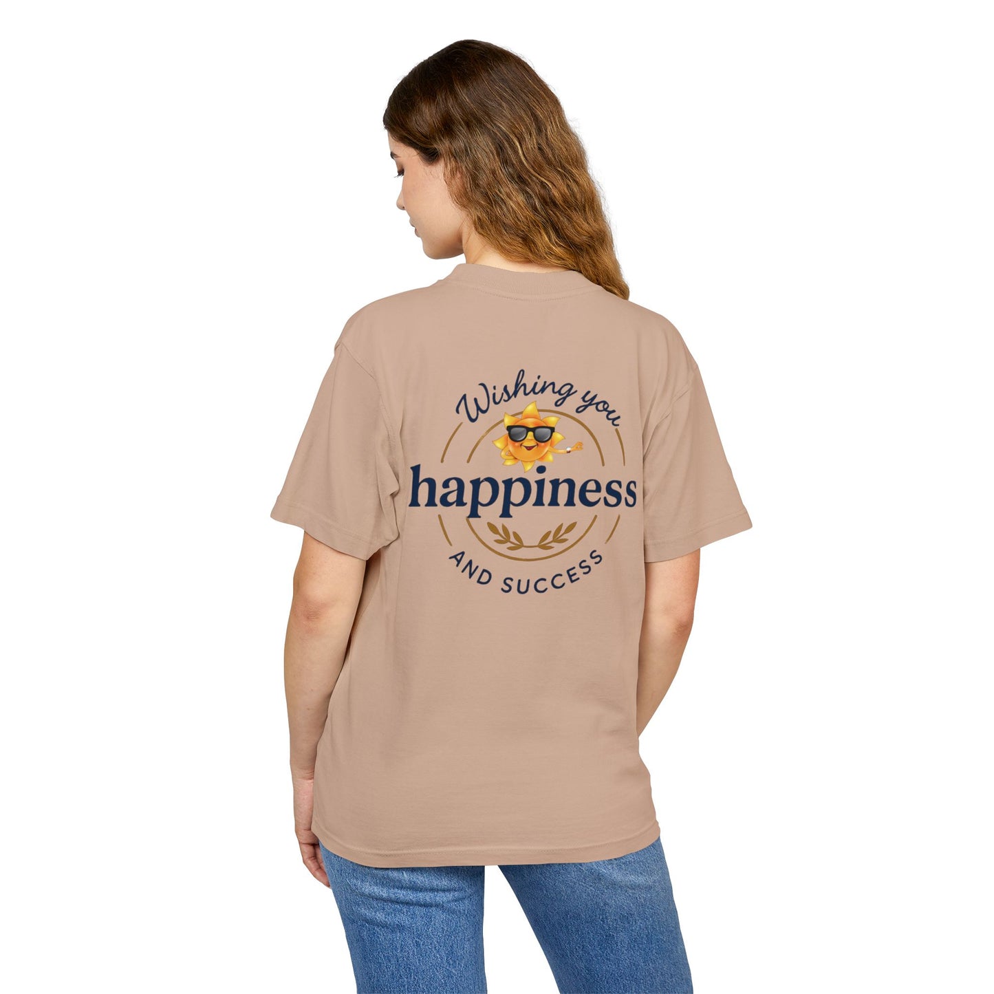 “Live Active. Stay Inspired.” with Happiness & Success — Boxy Graphic T-Shirt