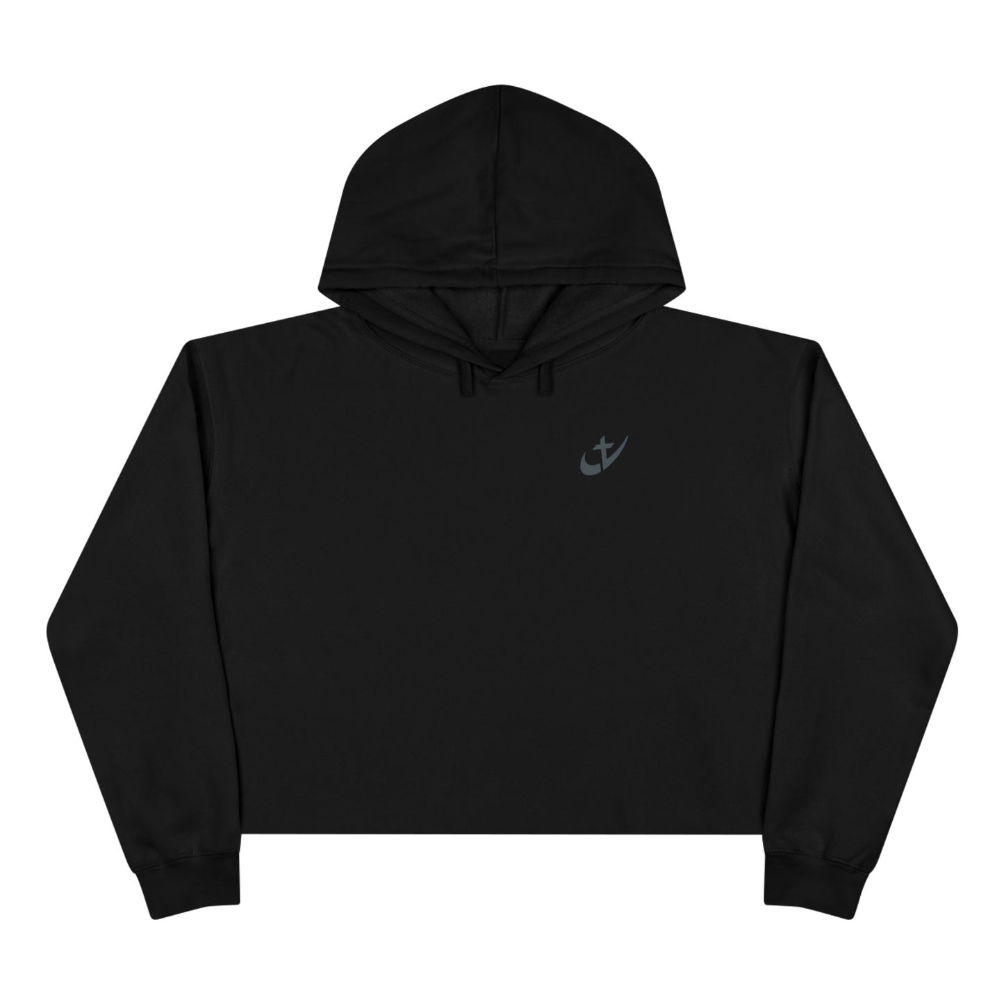 Cropped Hoodie — Heavenhighly Swoosh Chest Logo