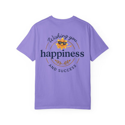 Wishing You Happiness & Success Swoosh Cross T-Shirt, Positive Vibes Motivational Clothing