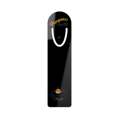 Progress Over Perfection — Wishing You Happiness and Success Inspirational Metal Bookmark