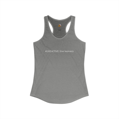 Women's "Live Active. Stay Inspired." Tank (White Logo)