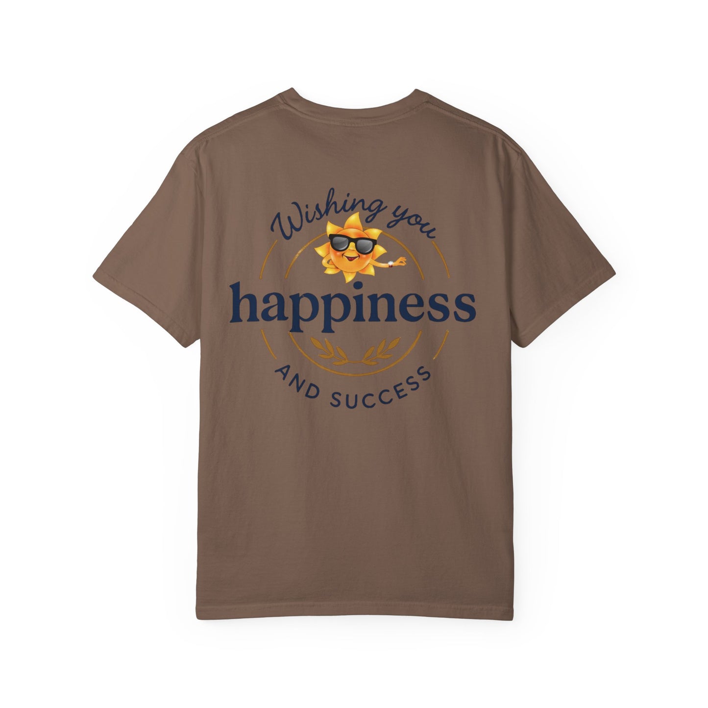 Wishing You Happiness & Success Swoosh Cross T-Shirt, Positive Vibes Motivational Clothing