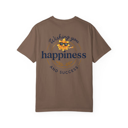 Wishing You Happiness & Success Swoosh Cross T-Shirt, Positive Vibes Motivational Clothing