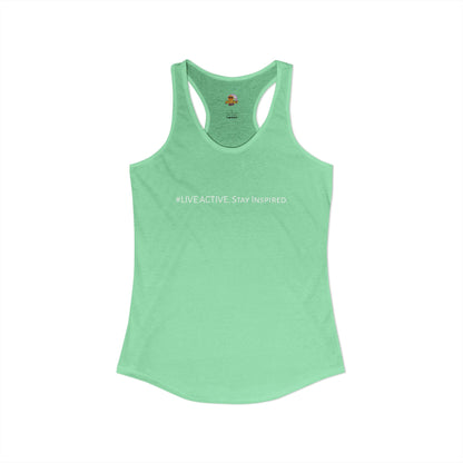 Women's "Live Active. Stay Inspired." Tank (White Logo)