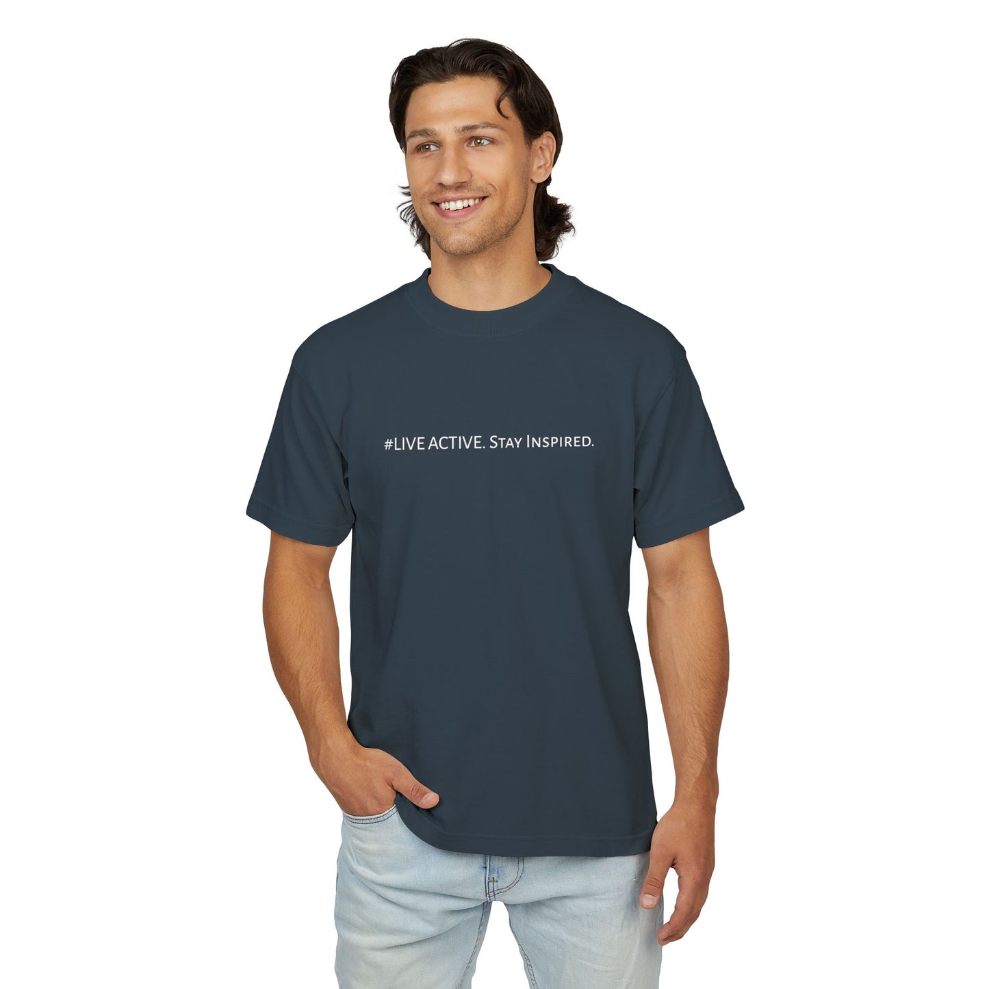 “Live Active. Stay Inspired.” with Happiness & Success — Boxy Graphic T-Shirt