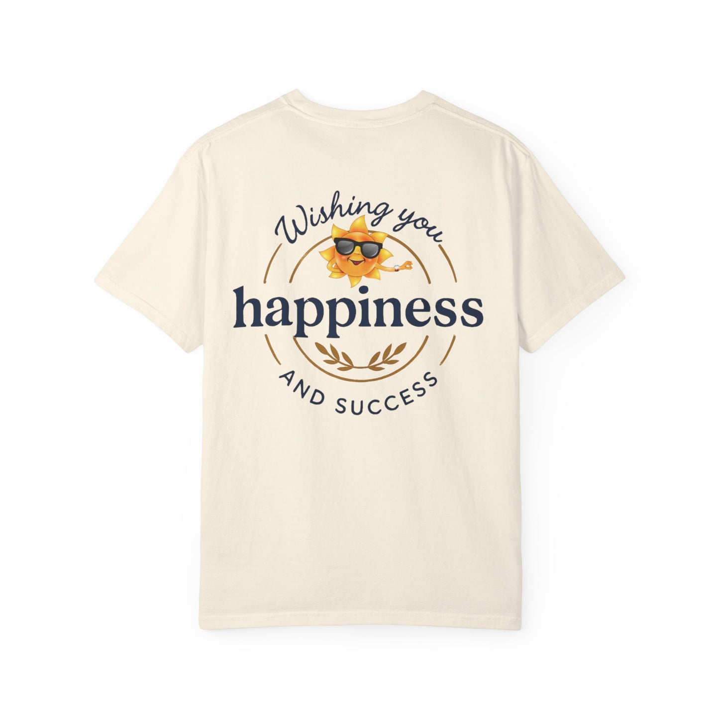 Wishing You Happiness & Success Swoosh Cross T-Shirt, Positive Vibes Motivational Clothing