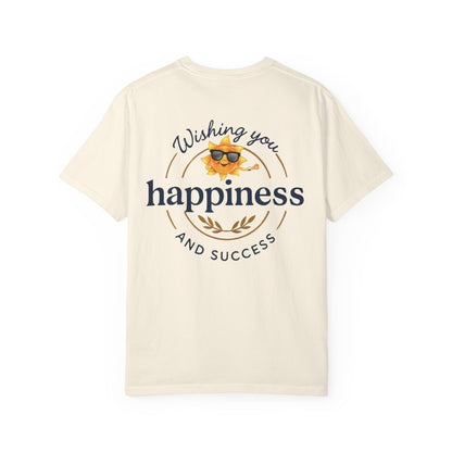 Wishing You Happiness & Success Swoosh Cross T-Shirt, Positive Vibes Motivational Clothing