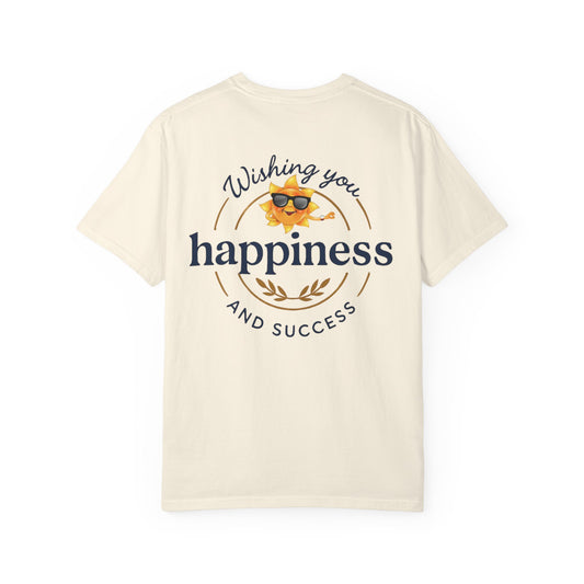 Wishing You Happiness & Success Swoosh Cross T-Shirt, Positive Vibes Motivational Clothing
