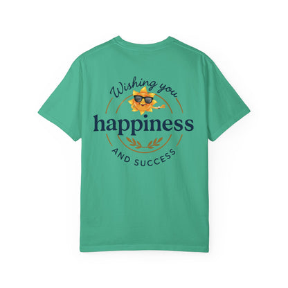 Wishing You Happiness & Success Swoosh Cross T-Shirt, Positive Vibes Motivational Clothing