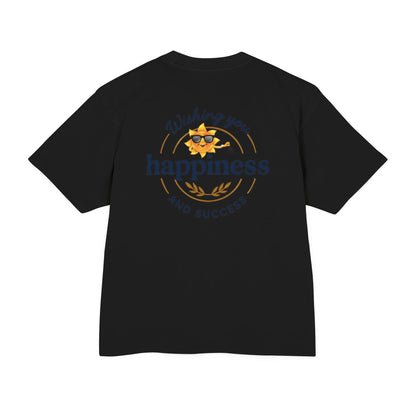 “Live Active. Stay Inspired.” with Happiness & Success — Boxy Graphic T-Shirt