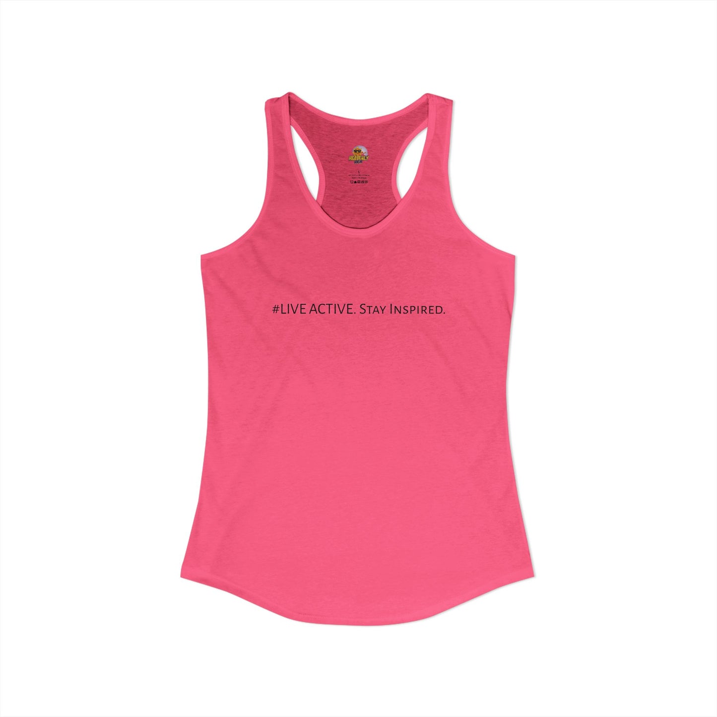 Women's "Live Active. Stay Inspired." Tank (Black Logo)