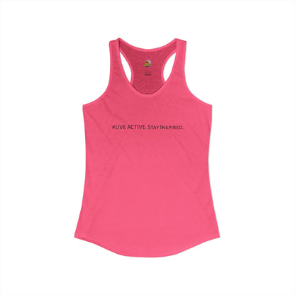 Women's "Live Active. Stay Inspired." Tank (Black Logo)