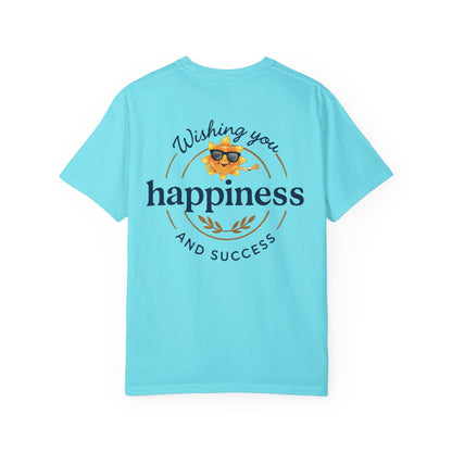 Wishing You Happiness Unisex T-Shirt, Casual Wear, Gift for Friends, Positive Vibes Tee, Summer Style, Motivational Clothing