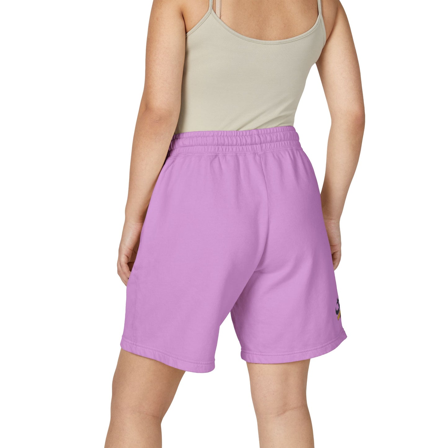 "Live Active. Stay Inspired." Sweat Shorts — Lightweight Casual Lounge Shorts (White Logo)