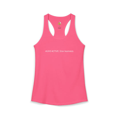 Women's "Live Active. Stay Inspired." Tank (White Logo)