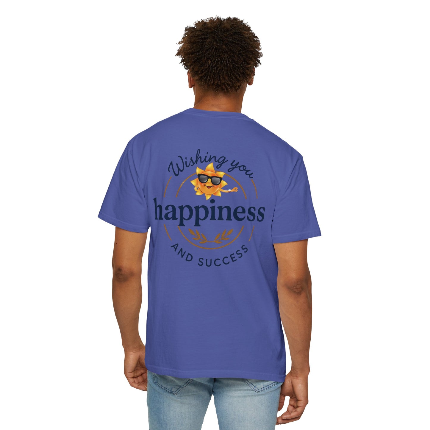 Wishing You Happiness Unisex T-Shirt, Casual Wear, Gift for Friends, Positive Vibes Tee, Summer Style, Motivational Clothing