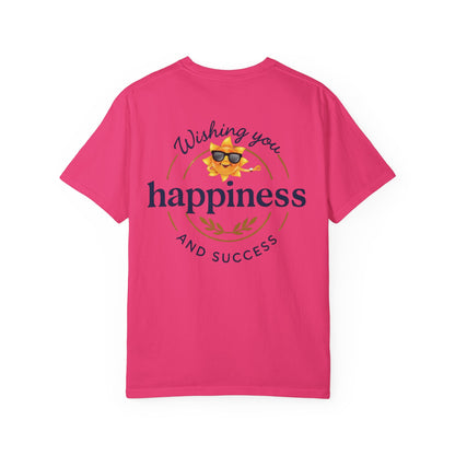 Wishing You Happiness Unisex T-Shirt, Casual Wear, Gift for Friends, Positive Vibes Tee, Summer Style, Motivational Clothing