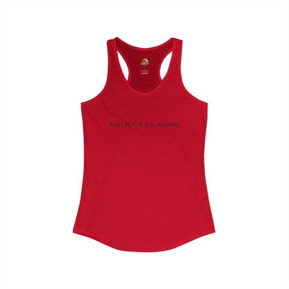 Women's "Live Active. Stay Inspired." Tank (Black Logo)