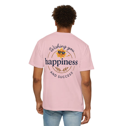 Wishing You Happiness Unisex T-Shirt, Casual Wear, Gift for Friends, Positive Vibes Tee, Summer Style, Motivational Clothing