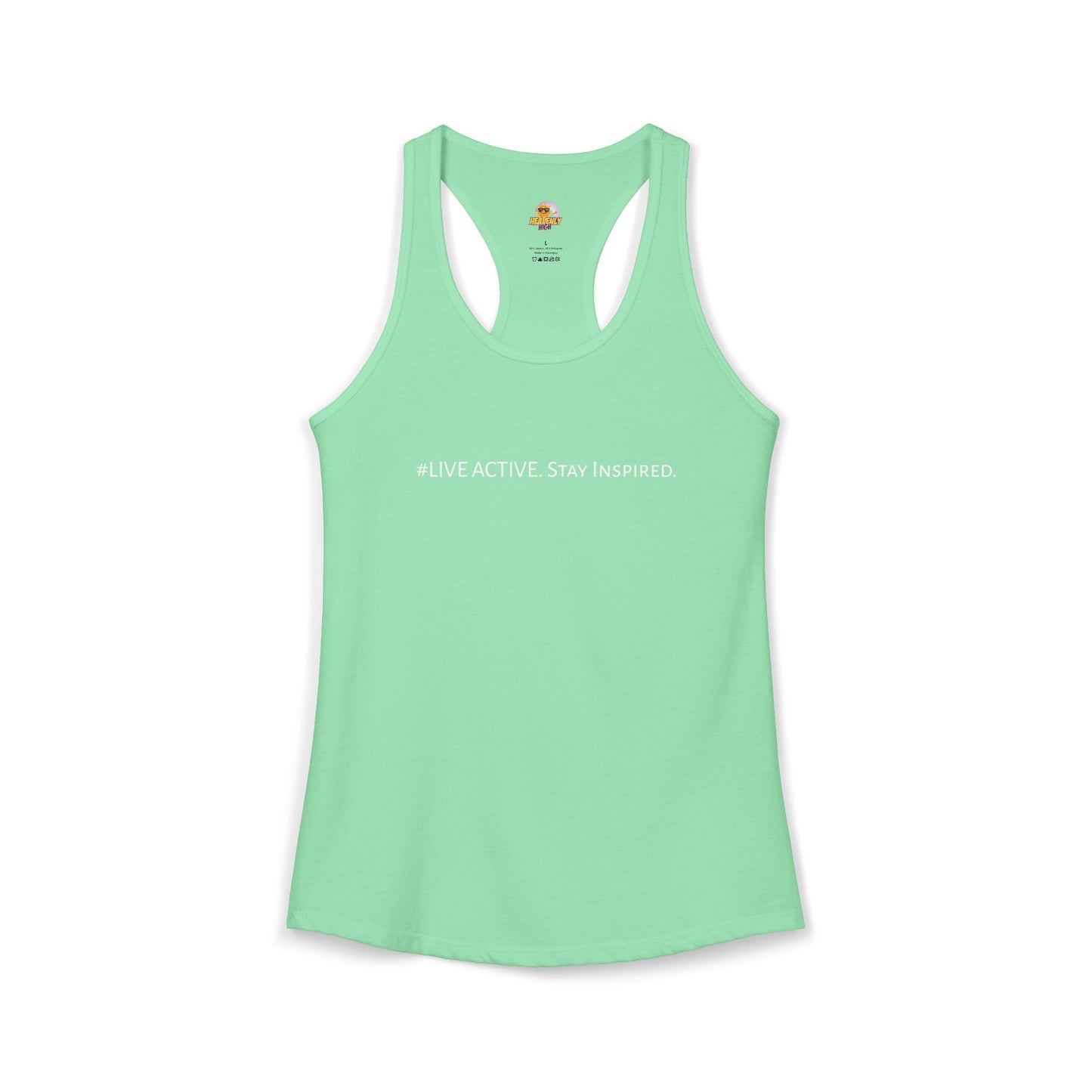 Women's "Live Active. Stay Inspired." Tank (White Logo)