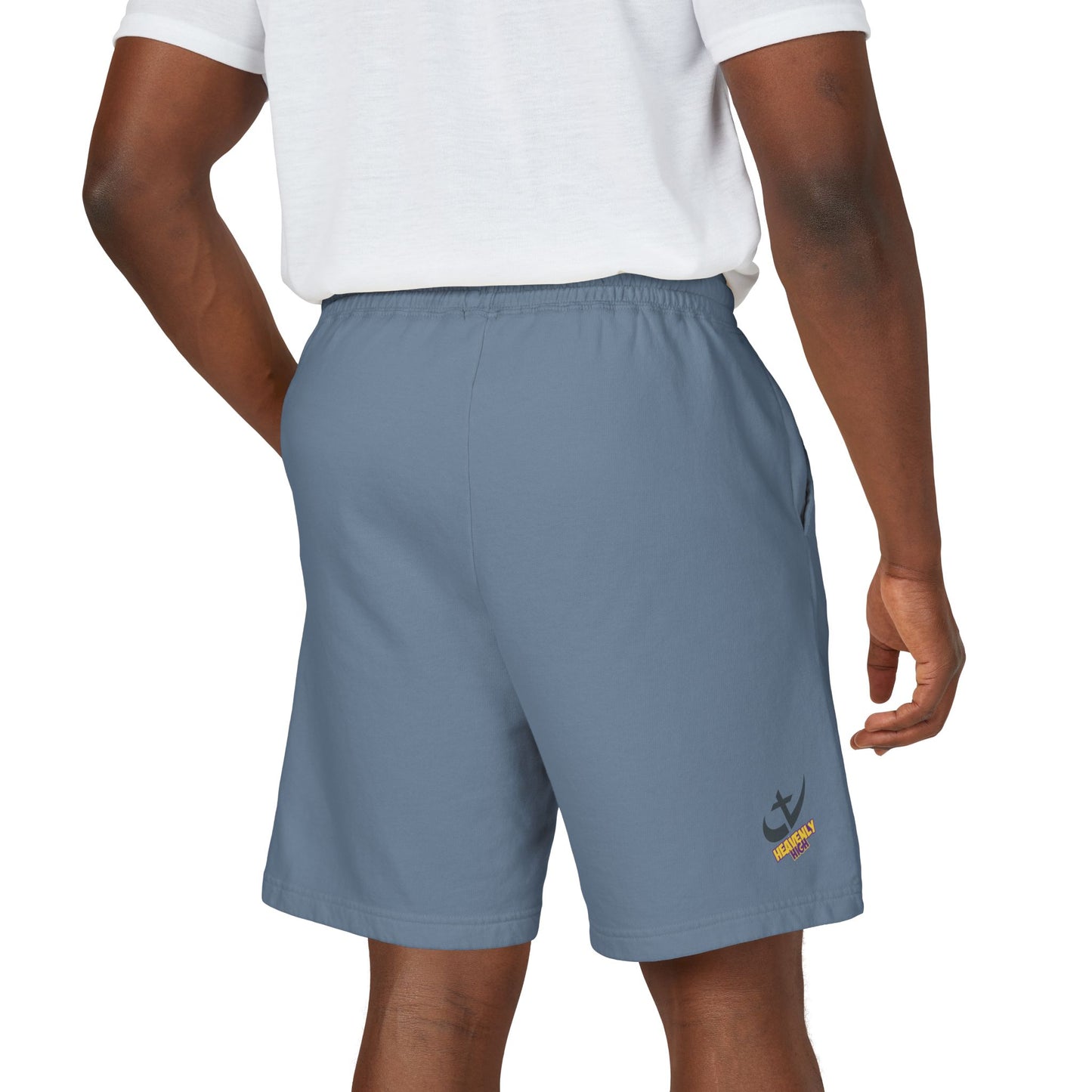 "Live Active. Stay Inspired." Sweat Shorts — Lightweight Casual Lounge Shorts (White Logo)