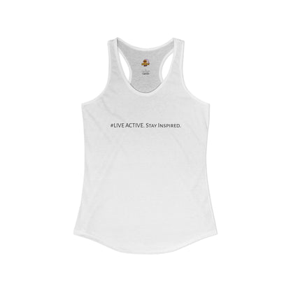 Women's "Live Active. Stay Inspired." Tank (Black Logo)