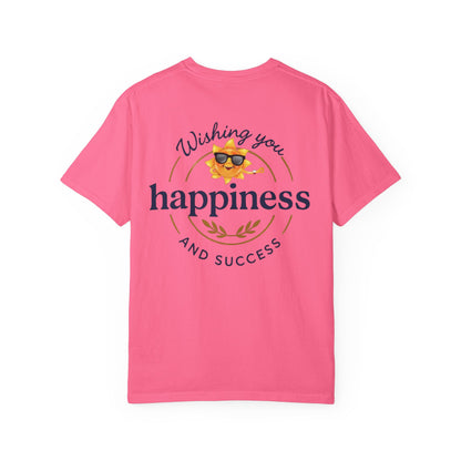 Wishing You Happiness Unisex T-Shirt, Casual Wear, Gift for Friends, Positive Vibes Tee, Summer Style, Motivational Clothing