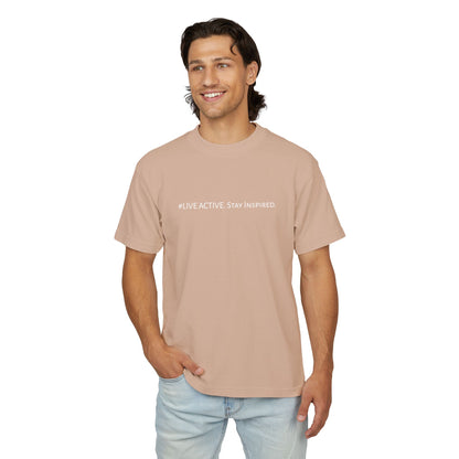 “Live Active. Stay Inspired.” with Happiness & Success — Boxy Graphic T-Shirt