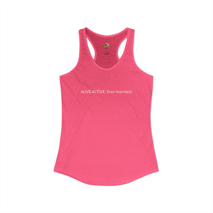 Women's "Live Active. Stay Inspired." Tank (White Logo)